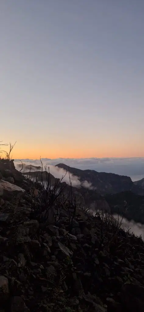 Portugal Pico Ruivo beklimmen zon